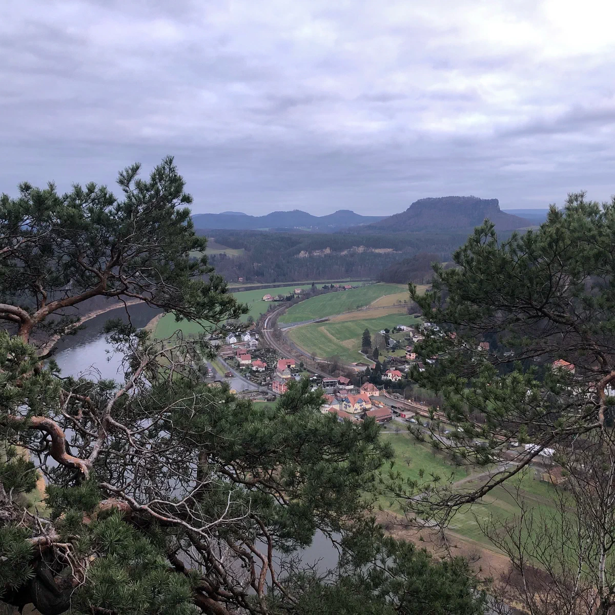 Marktplatz der Stadt Wehlen an der Elbe